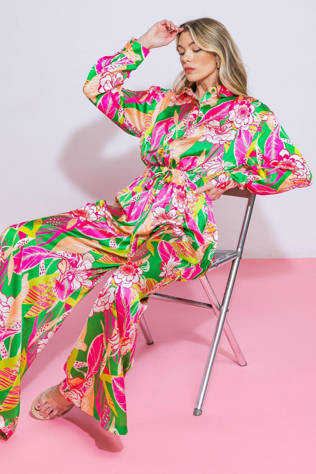 Blooming Hope Woven Jumpsuit — Soul Flow Apparel