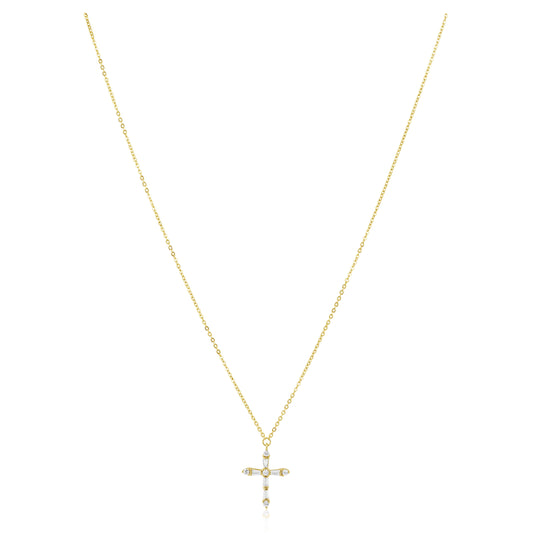 Gabriella Cz Cross Necklace — Soul Flow Apparel