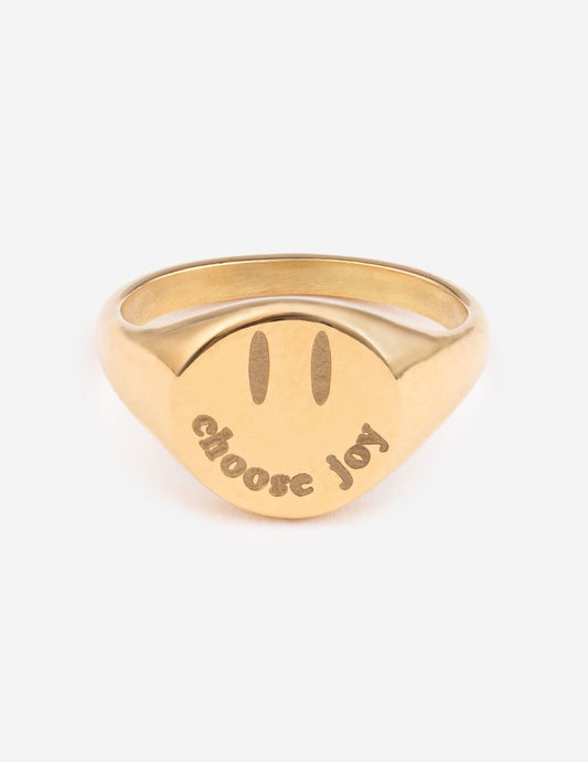 Gold Choose Joy Ring – Christian Ring