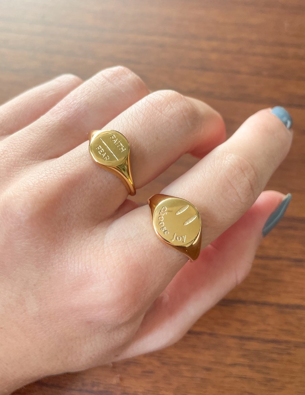 Gold Choose Joy Ring – Christian Ring