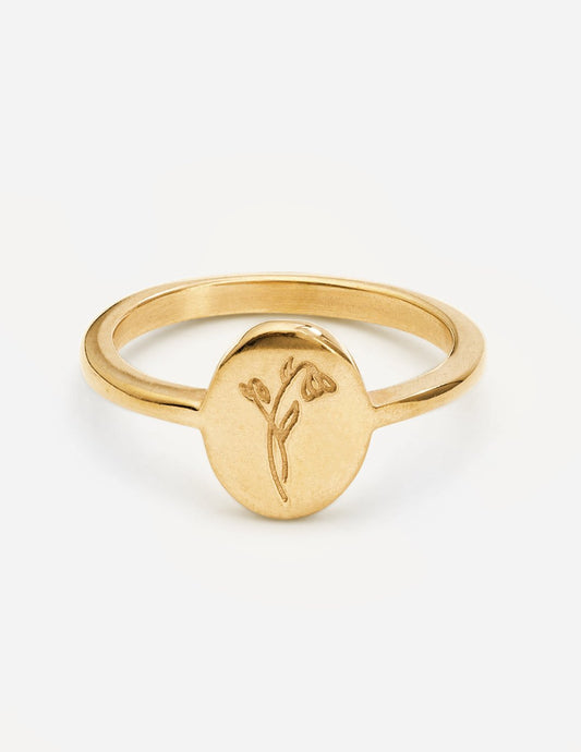 Gold Wildflower Ring – Christian Ring