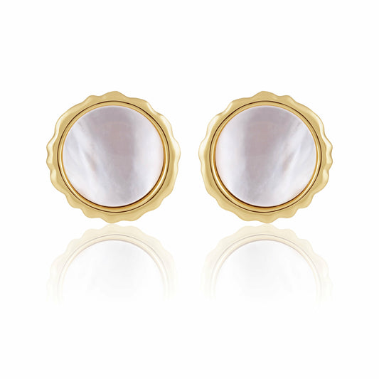 Gwen Mother of Pearl Stud — Soul Flow Apparel