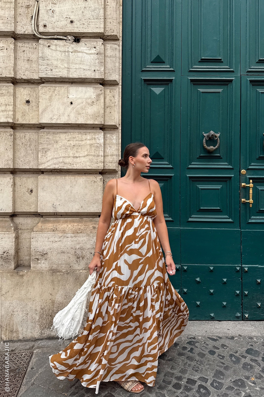 Dew Kiss Almond Woven Maxi Dress — Soul Flow Apparel