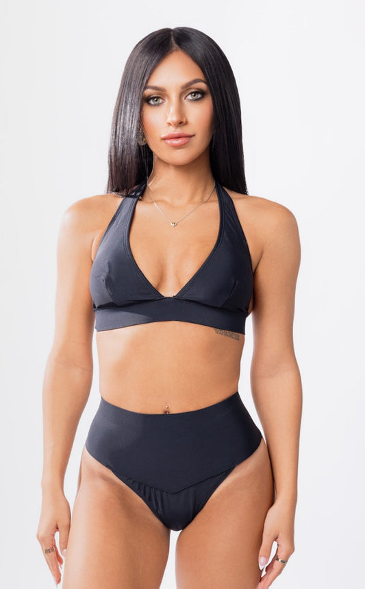 Hanalei Neoprene Halter Bikini Top — Soul Flow Apparel