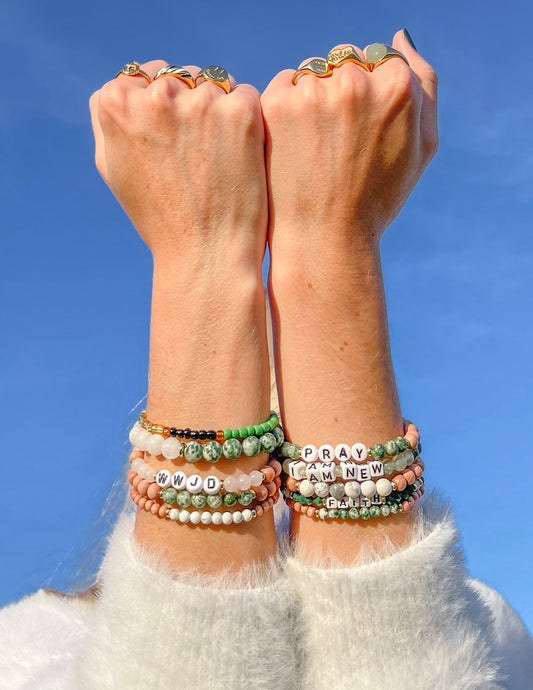 Howlite Stacker Bracelet – Christian Stone Bracelet