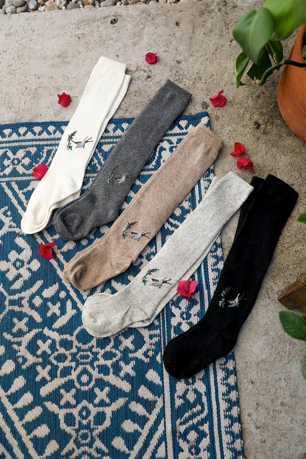 Hummingbird Knee High Socks Leto Collection