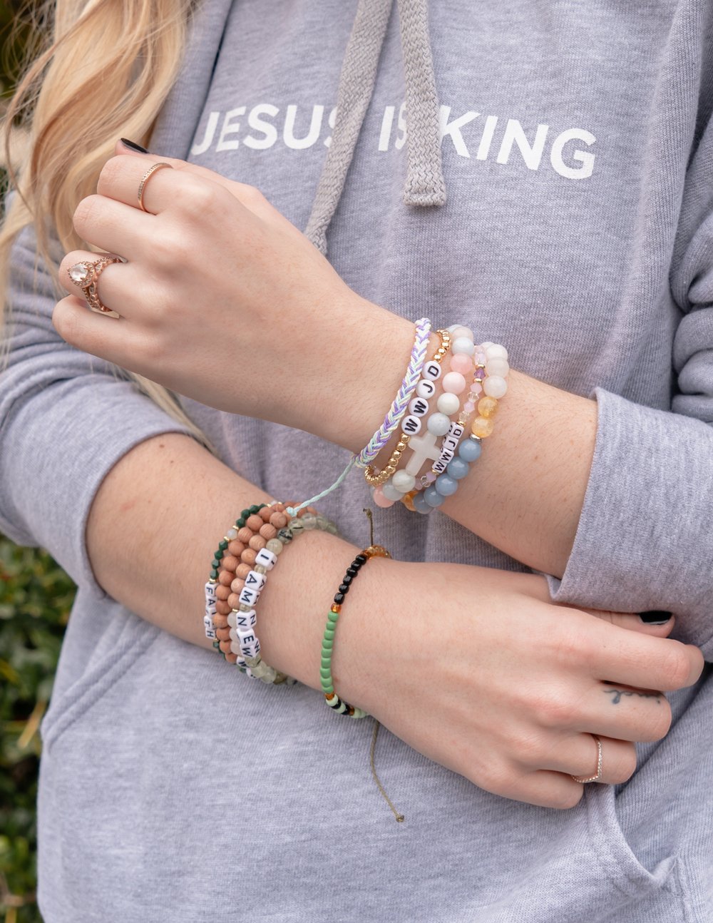 I Am New Letter Bracelet – Christian Letter Bracelet