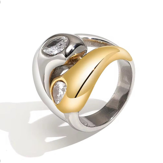 Brody Two Tone Ring, view 14 — Soul Flow Apparel
