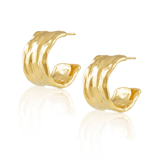 Gina Hammered Hoop, view 27 — Soul Flow Apparel