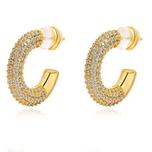 Demi Pave Hoop, view 12 — Soul Flow Apparel