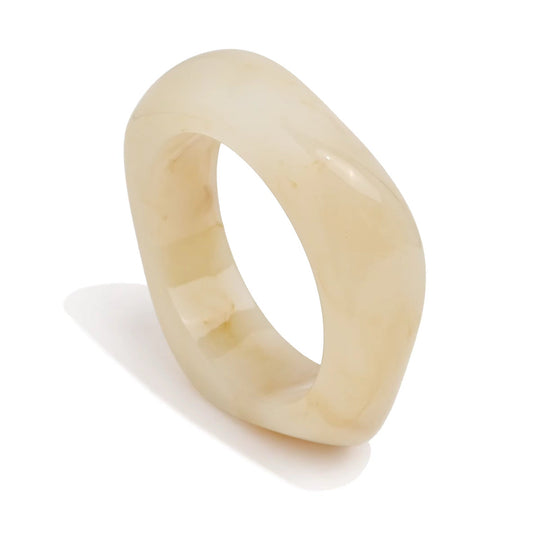 Beige Acrylic Bangle, view 13 — Soul Flow Apparel