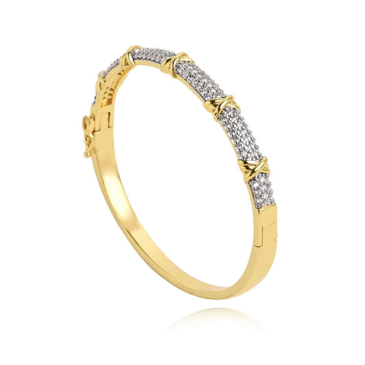 Kit Two Tone Pave Bracelet, view 5 — Soul Flow Apparel