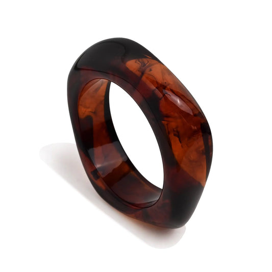 Brown Acrylic Bangle, view 8 — Soul Flow Apparel