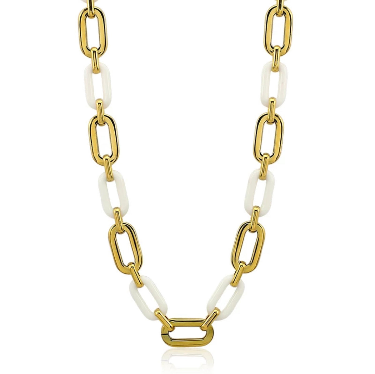 Jenna Acrylic Necklace - White — Soul Flow Apparel
