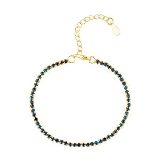 Chloe Tennis Bracelet Sapphire — Soul Flow Apparel