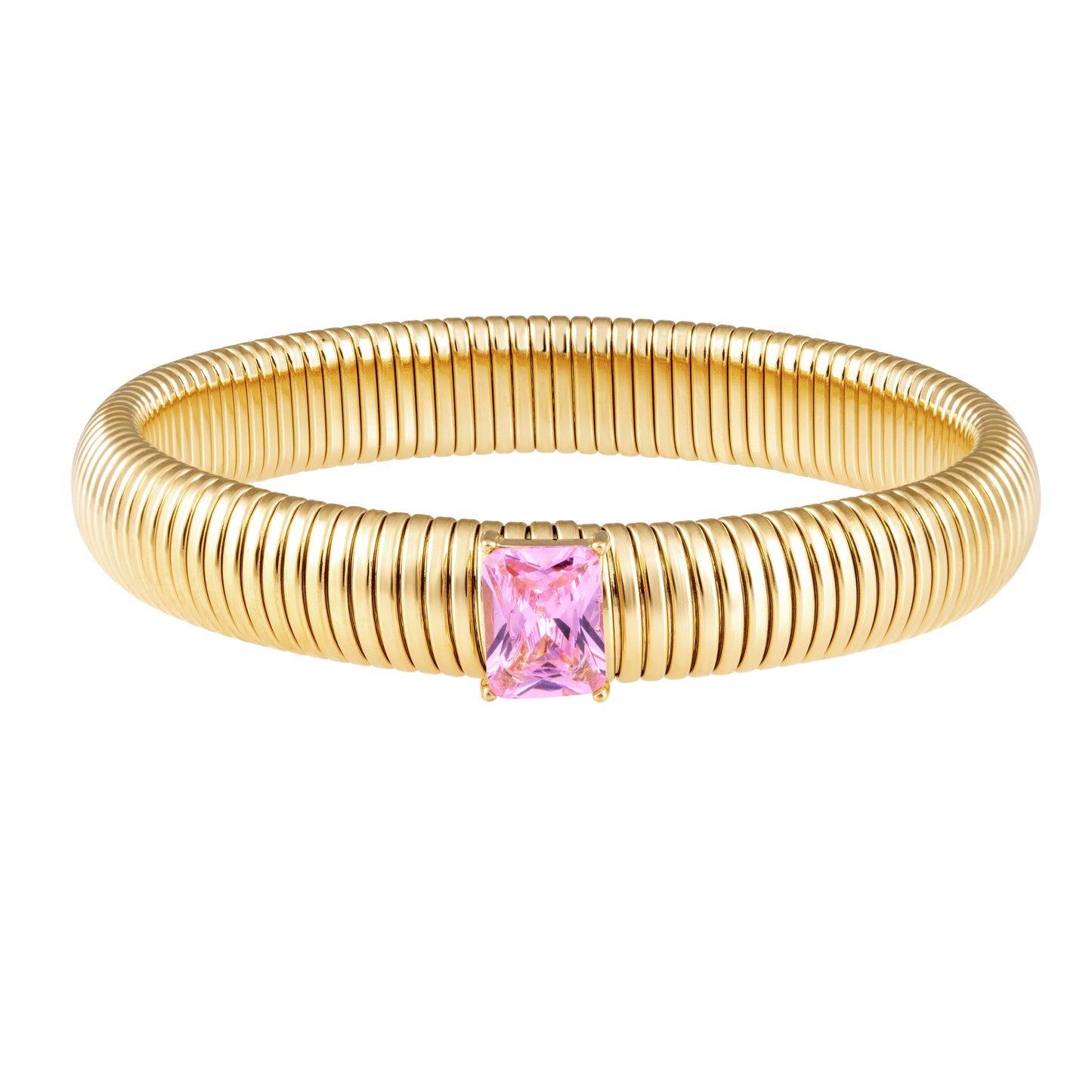 Serenity Pink Cz Gold Bracelet — Soul Flow Apparel