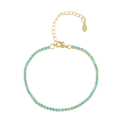 Chloe Tennis Bracelet Turquoise — Soul Flow Apparel