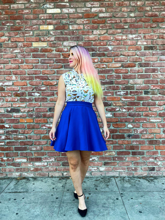 Royal Blue Skater Skirt — Soul Flow Apparel