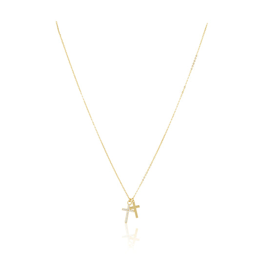 Double Cross Necklace — Soul Flow Apparel