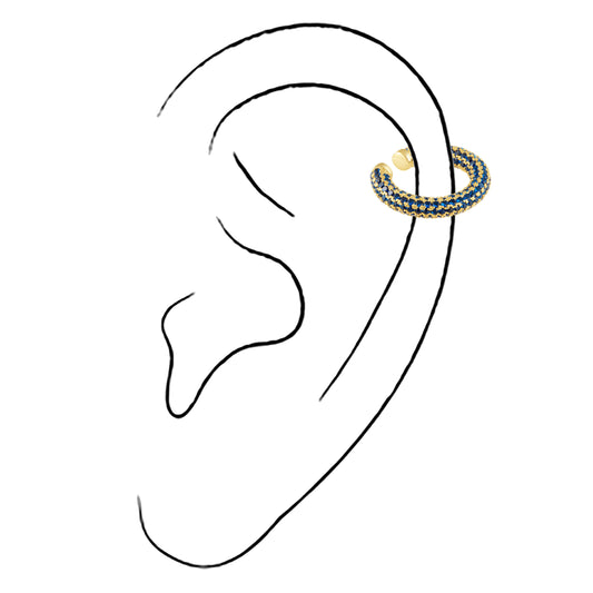 Tinsley Cz Ear Cuff - Sapphire — Soul Flow Apparel