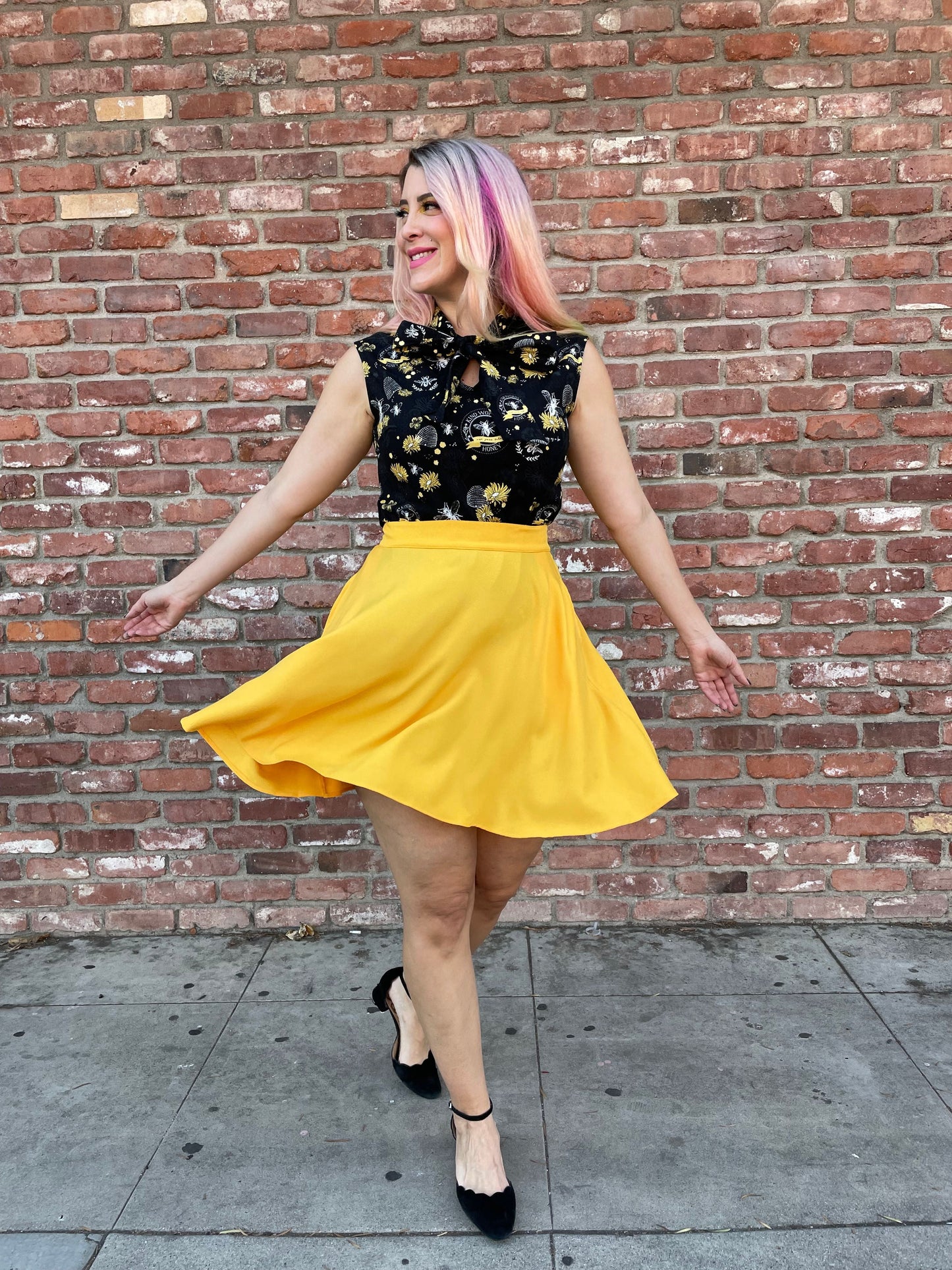 Marigold Skater Skirt — Soul Flow Apparel