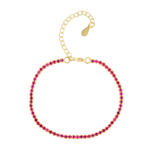 Chloe Tennis Bracelet Pink — Soul Flow Apparel