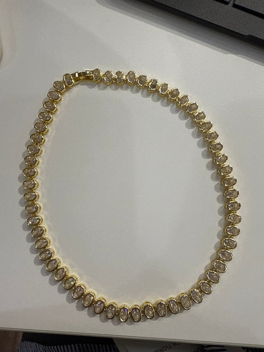 Oval Bezel Tennis Choker — Soul Flow Apparel