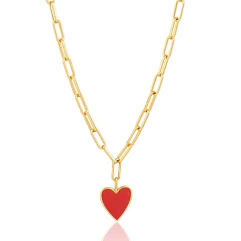 Jamie Enamel Heart Necklace — Soul Flow Apparel