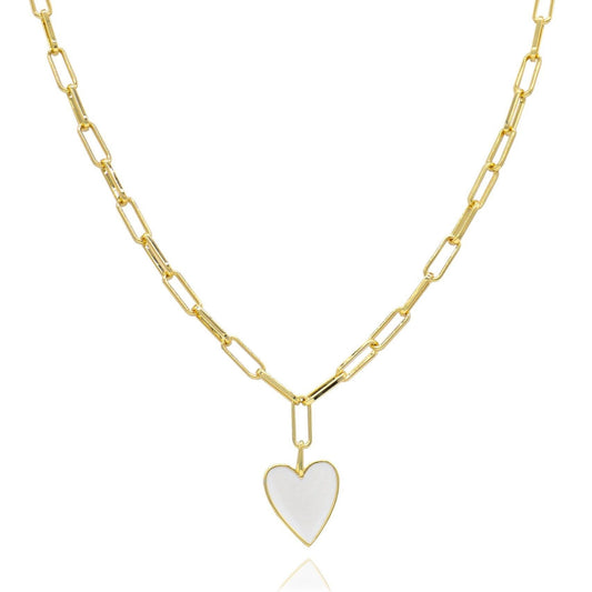 Jamie Enamel Heart - White — Soul Flow Apparel