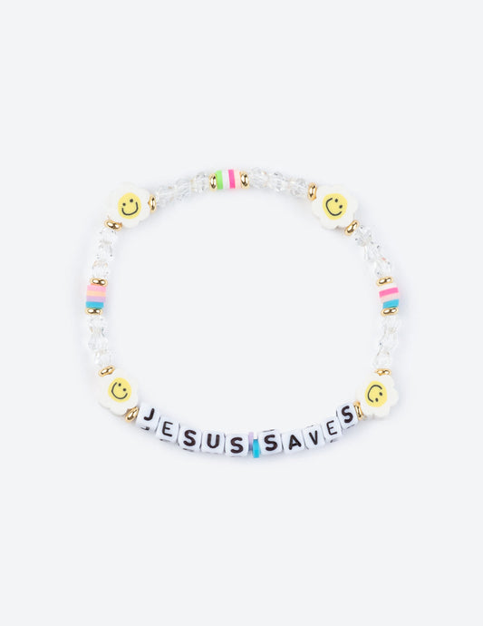 Jesus Saves Letter Bracelet – Christian Letter Bracelet
