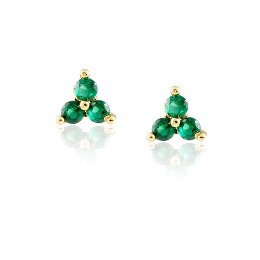 Kira Emerald Studs — Soul Flow Apparel