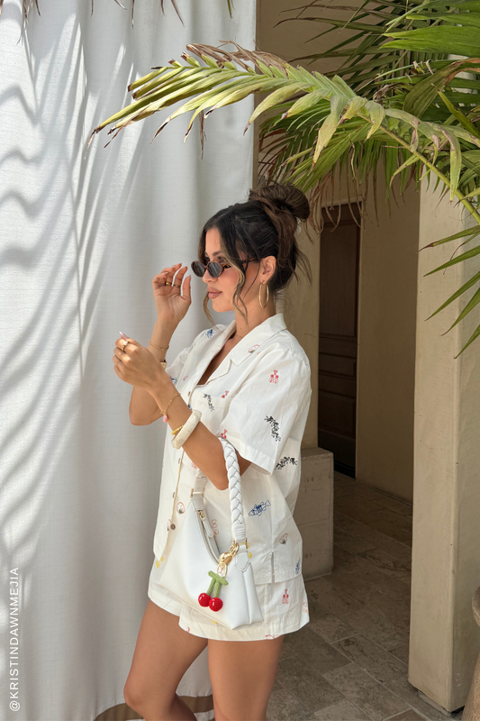 After Hours White Woven Top — Soul Flow Apparel