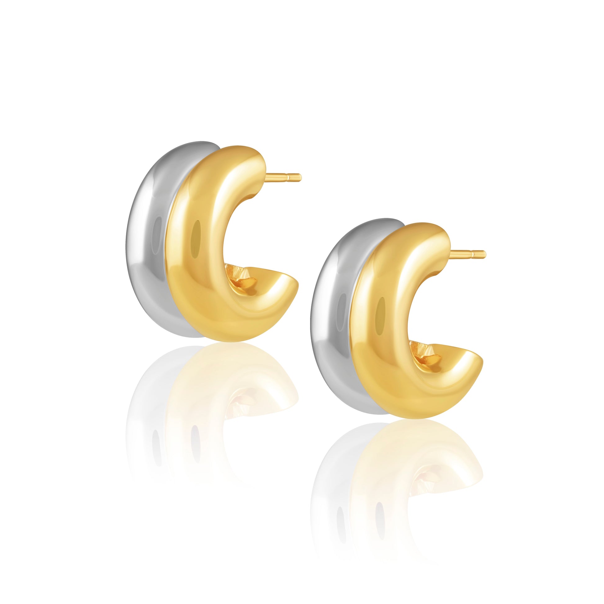 Kylie Two Tone Hoops — Soul Flow Apparel