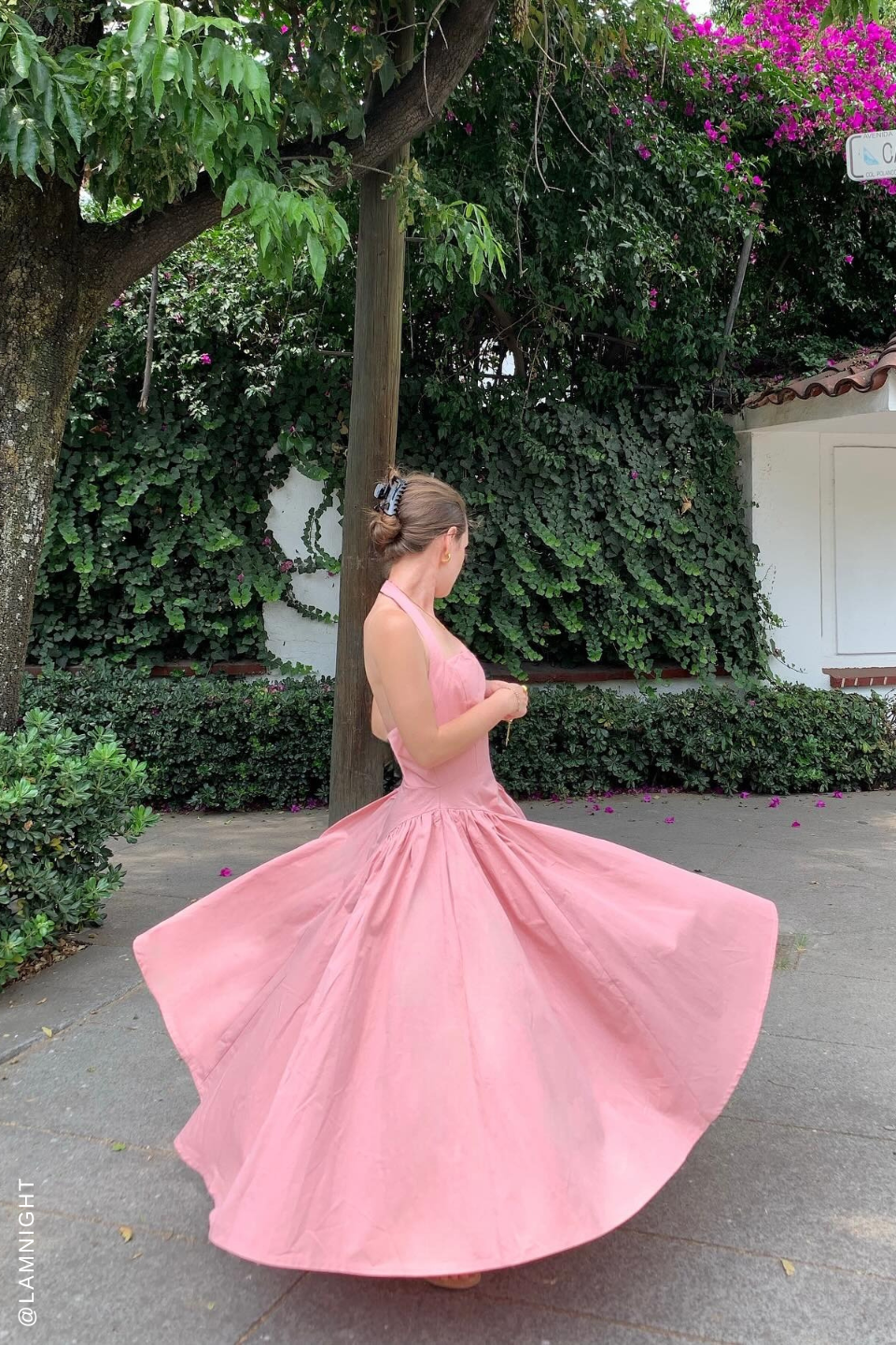 Caught in the Rain Pink Woven Midi Dress — Soul Flow Apparel