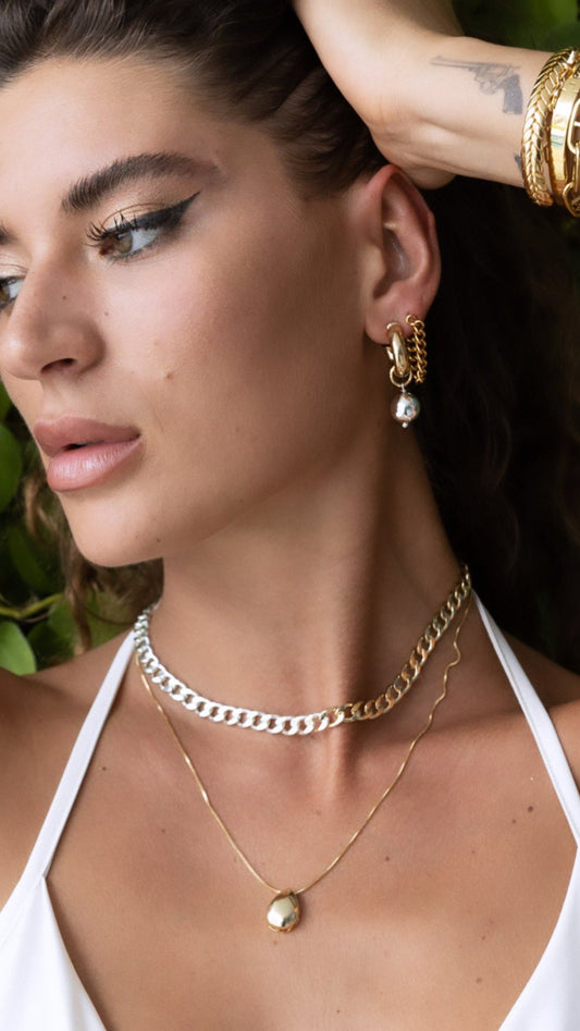 Leila Link Necklace -Two Tone — Soul Flow Apparel