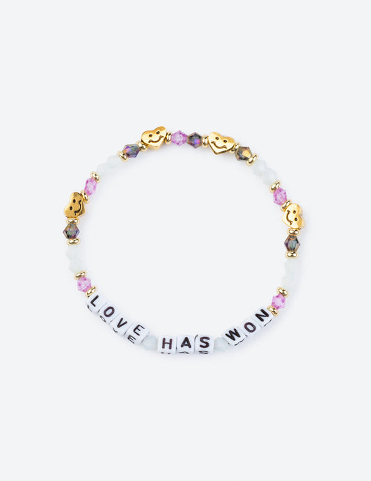 Love Has Won Letter Bracelet – Christian Letter Bracelet