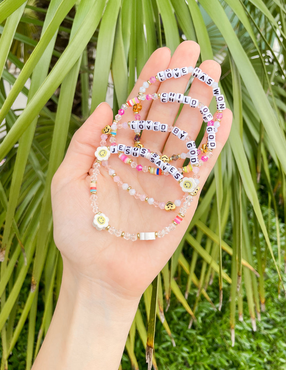 Loved By God Letter Bracelet – Christian Letter Bracelet