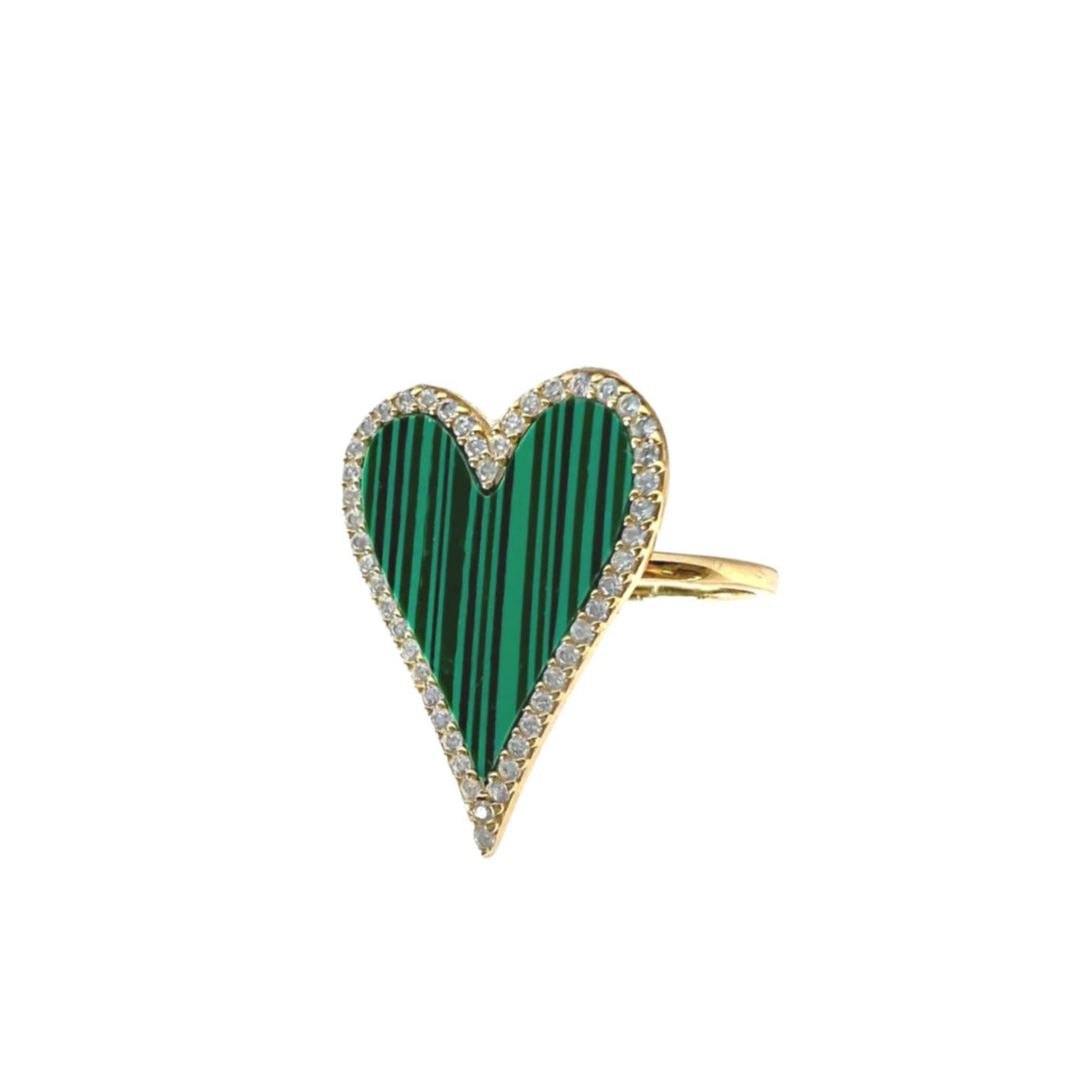 Lucy Emerald Heart Ring — Soul Flow Apparel