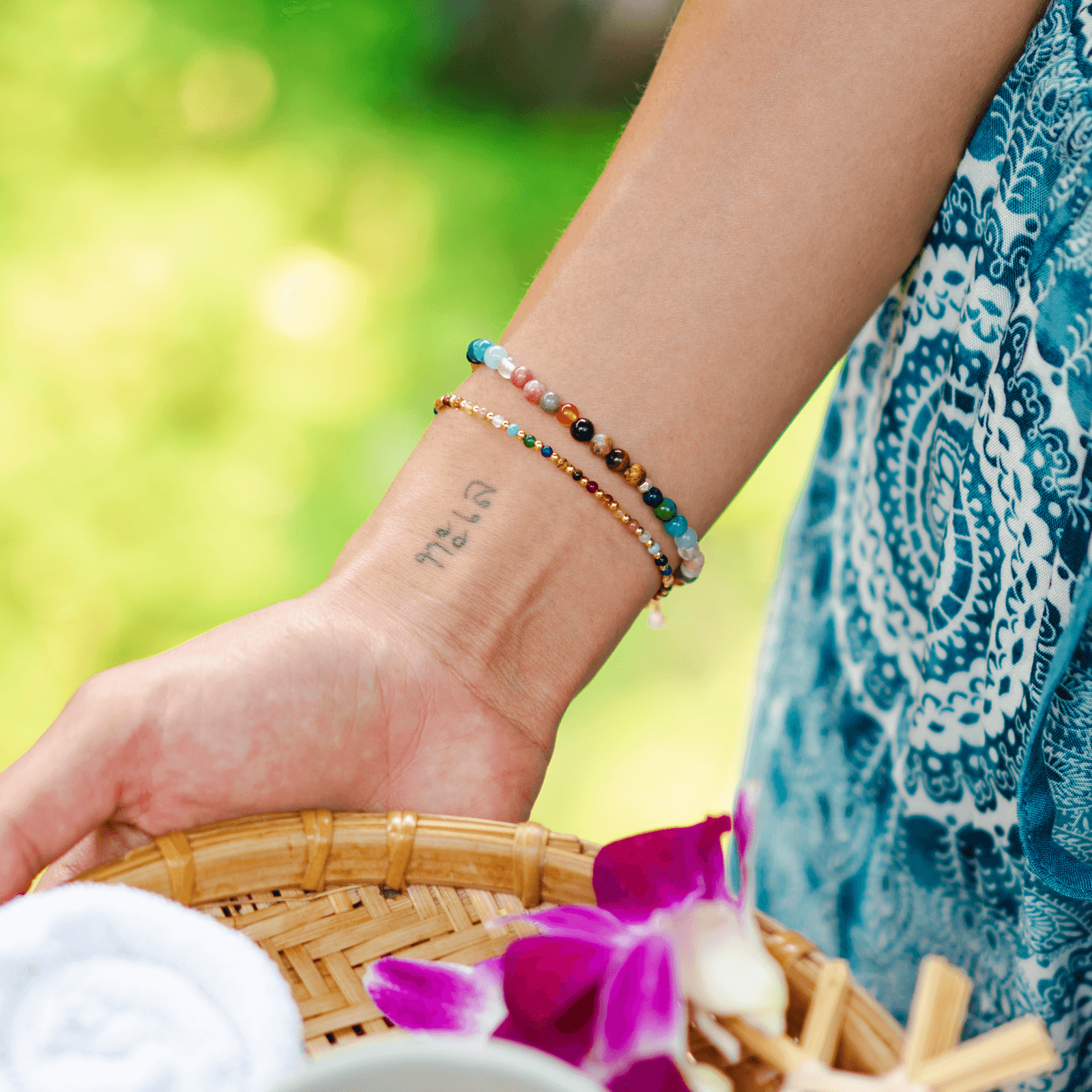 Master Healer 2mm Metal Accent Healing Bracelet — Soul Flow Apparel