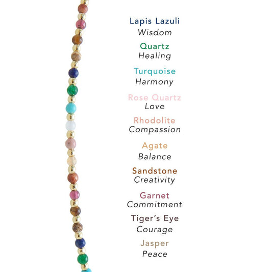 Master Healer 2mm Metal Accent Healing Necklace — Soul Flow Apparel
