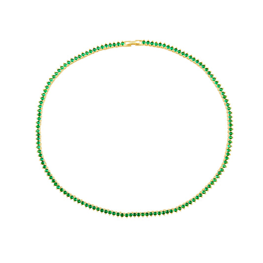 Melinda Tennis Necklace - Emerald — Soul Flow Apparel