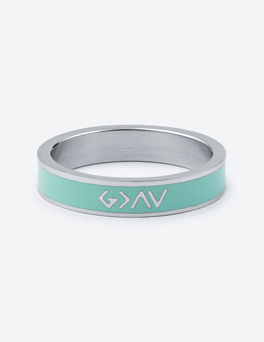 Mint Enamel Highs and Lows Ring – Christian Ring