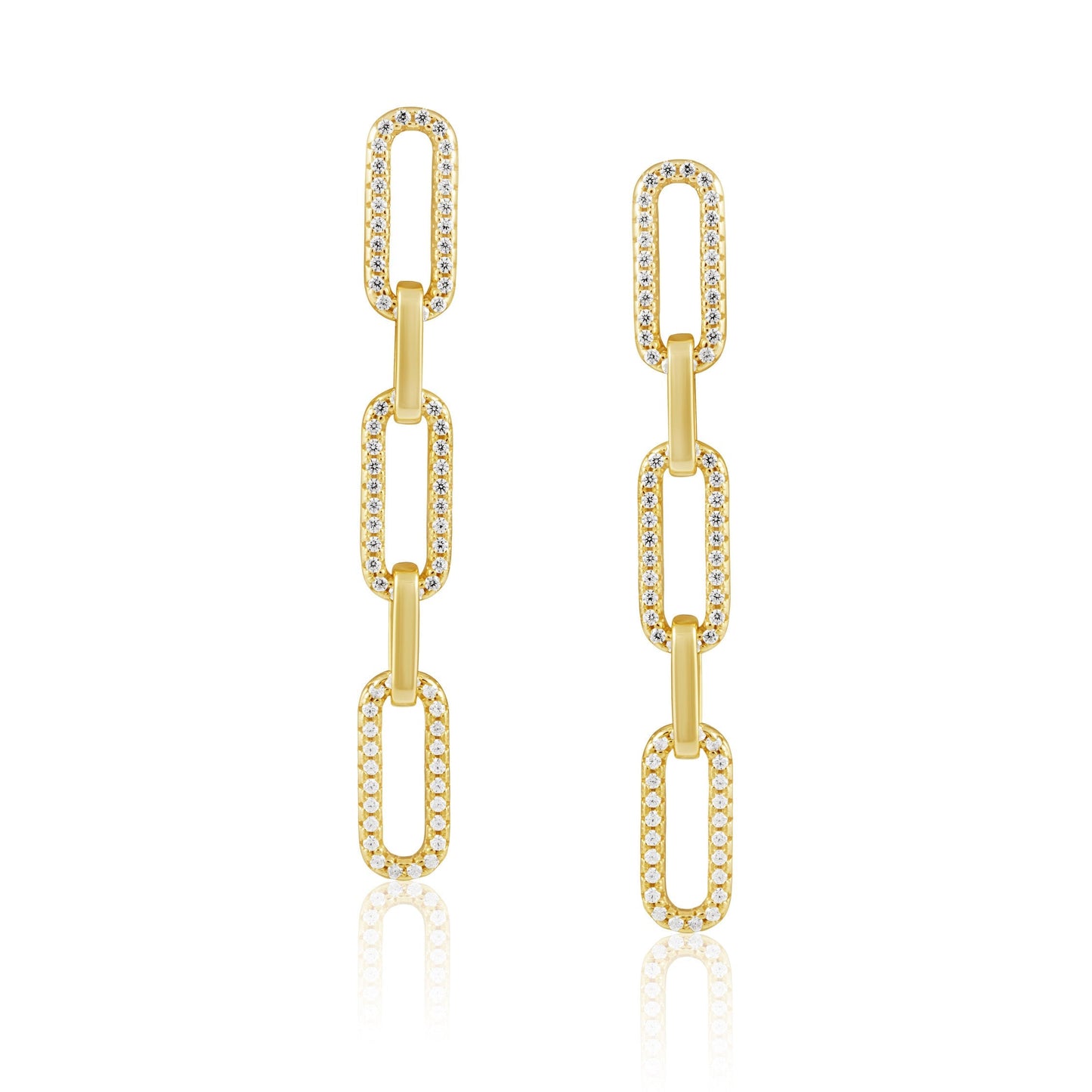 Morgan Cz Link Earring — Soul Flow Apparel