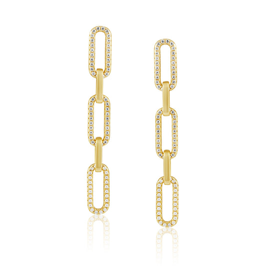 Morgan Cz Link Earring — Soul Flow Apparel