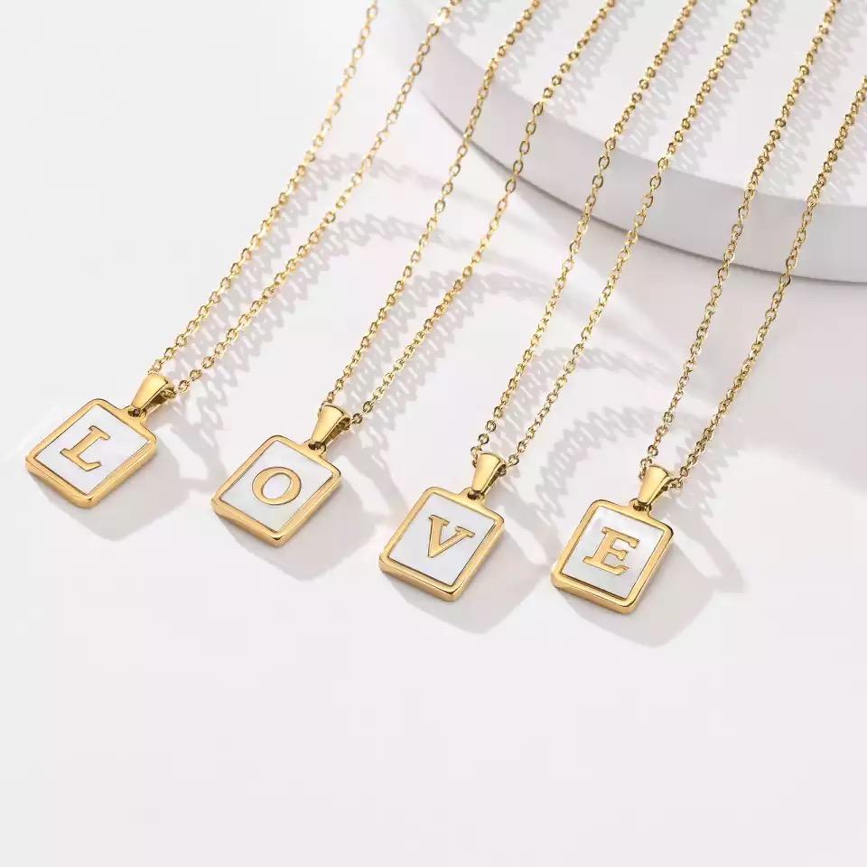 Mother of Pearl Initial Cards — Soul Flow Apparel