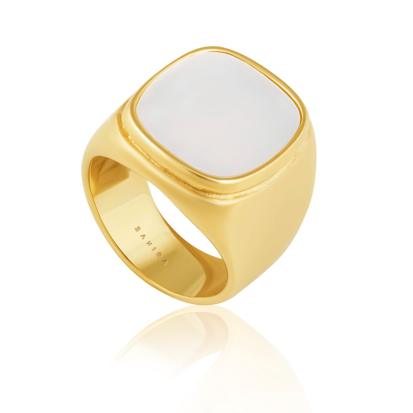 Mother of Pearl Ring - Large — Soul Flow Apparel