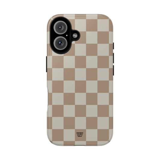 Neutral Checkerboard | Tough Phone Case — Soul Flow Apparel