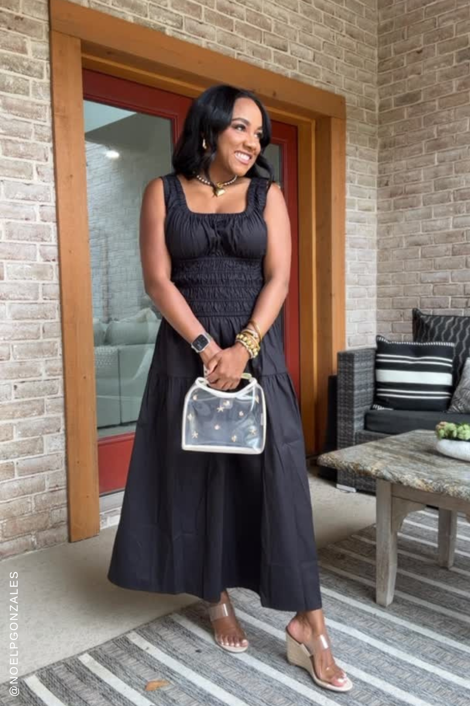 Loveliest Looks Black Woven Midi Dress — Soul Flow Apparel