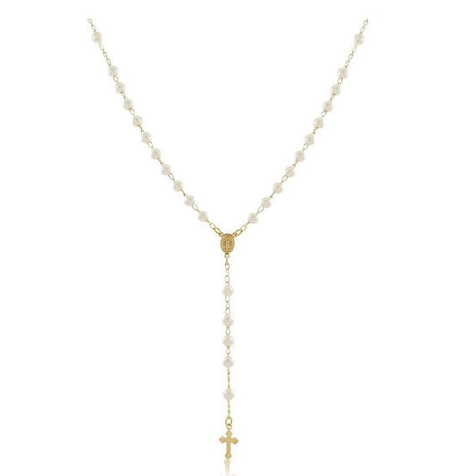 Pearl Rosary Lariat — Soul Flow Apparel