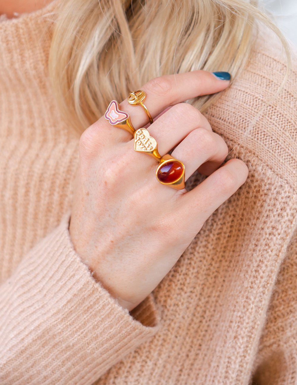 Pink Enamel Butterfly Ring – Christian Ring